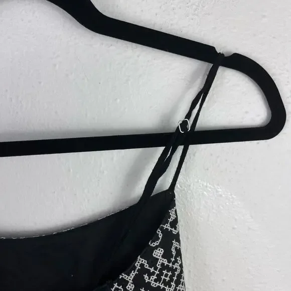 Hazel Women's Black Peasant Flowy Boho Empire Waist Strappy Tank Top Small Y2K - Picture 4 of 8